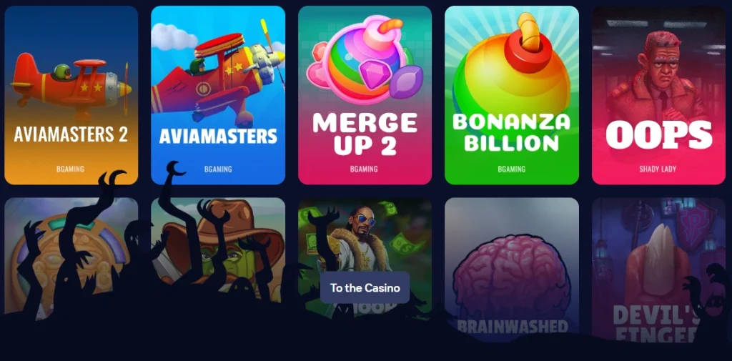 Förhandsgranskning av Smash Casino affiliate-landningssida